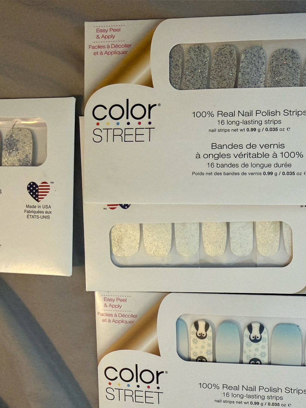 Color Street Silver Holographic Glitter Nail Strips